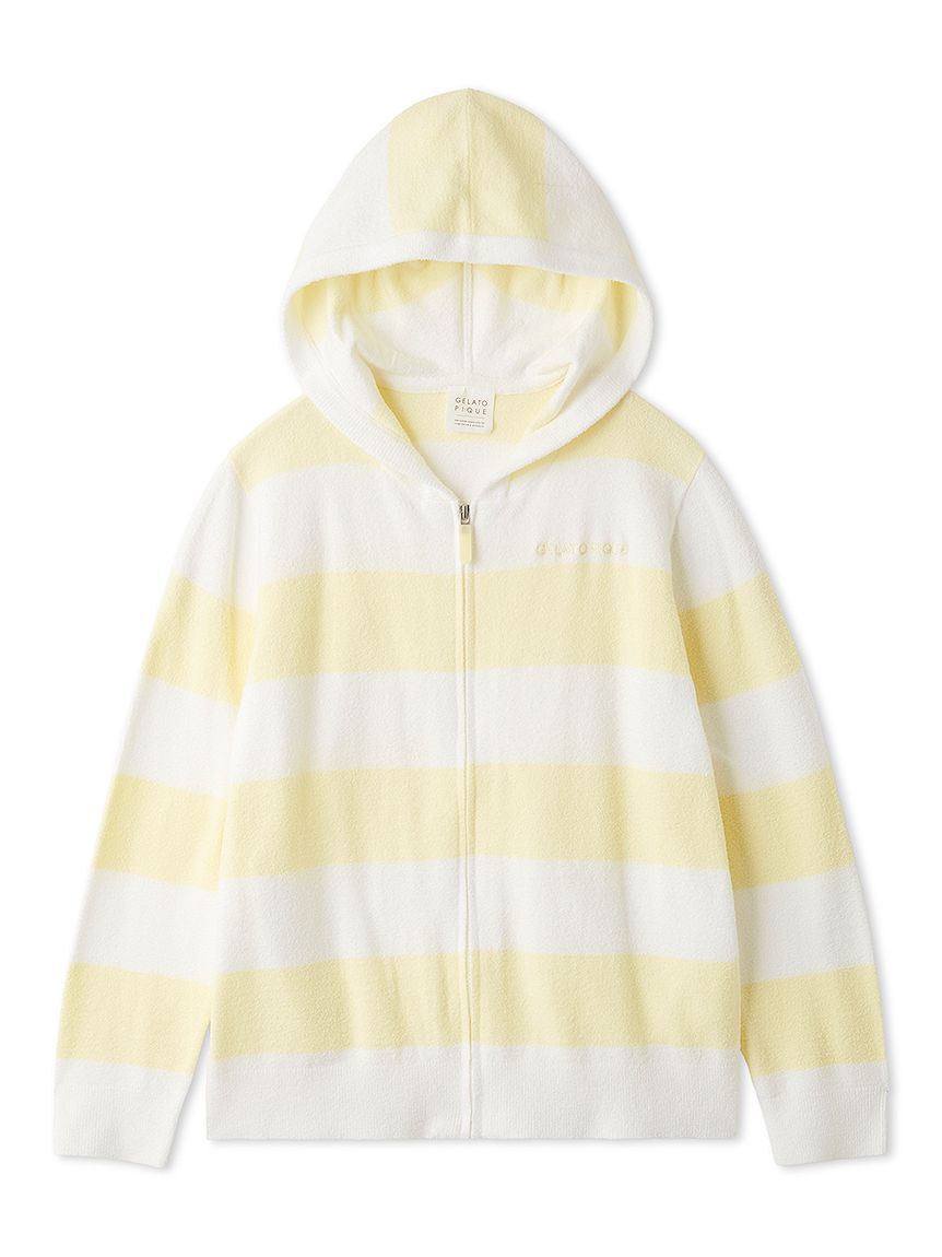 gelato pique「スムーズィーlite2ボーダーパーカ」|ルームウェア|