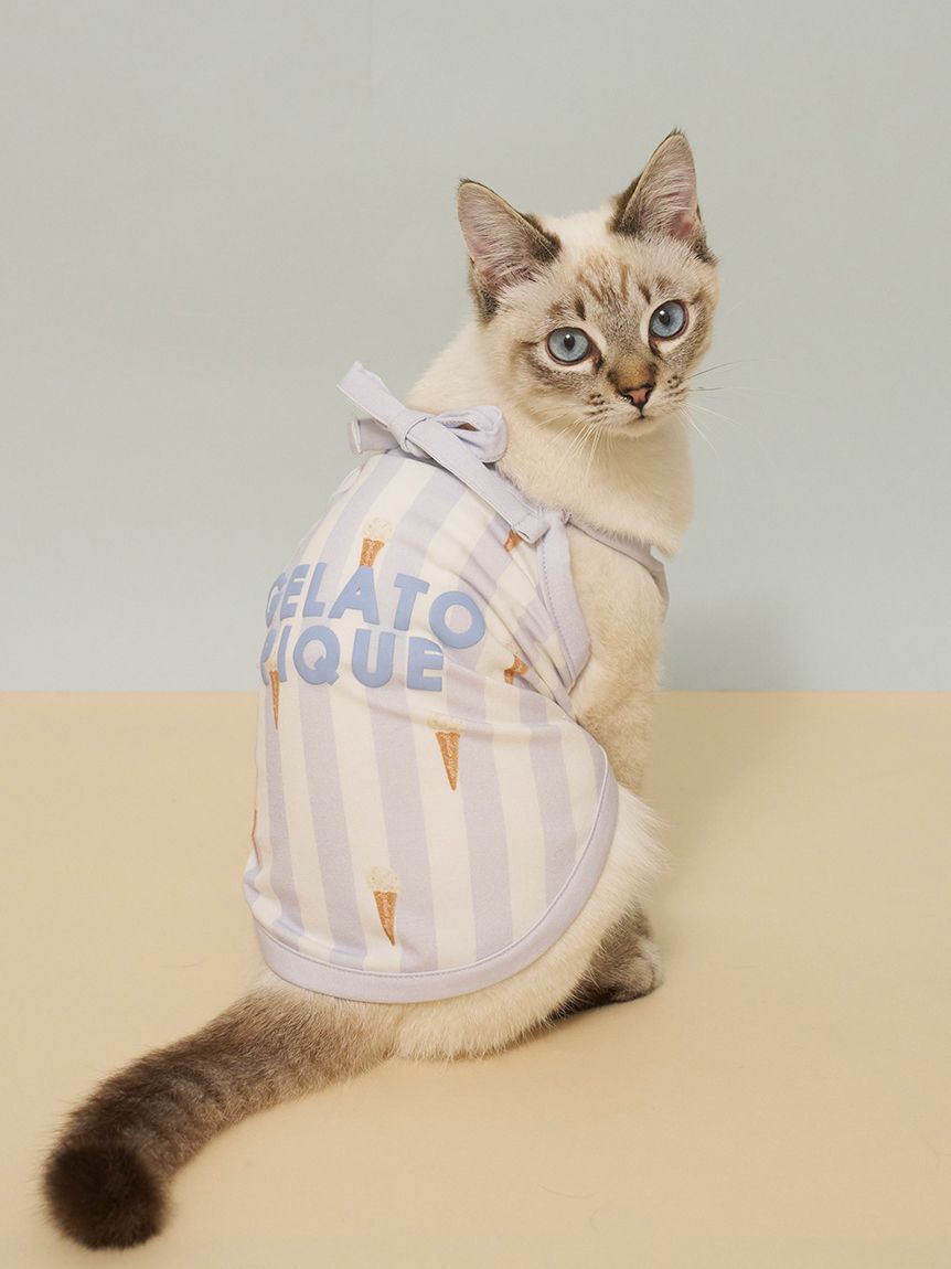  GELATO PIQUE CAT&DOG「【CAT&DOG】【接触冷感】 ストライプ柄Coolingプルオーバー」|その他|