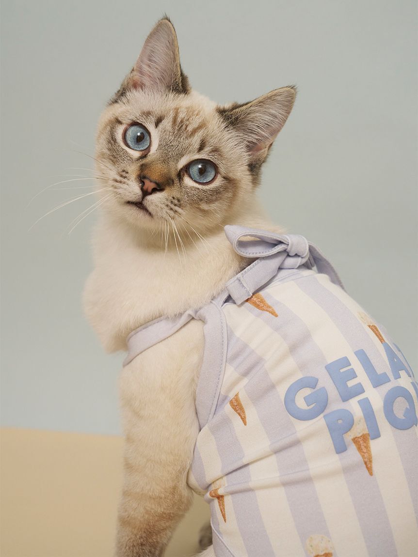  GELATO PIQUE CAT&DOG「【CAT&DOG】【接触冷感】 ストライプ柄Coolingプルオーバー」|その他|