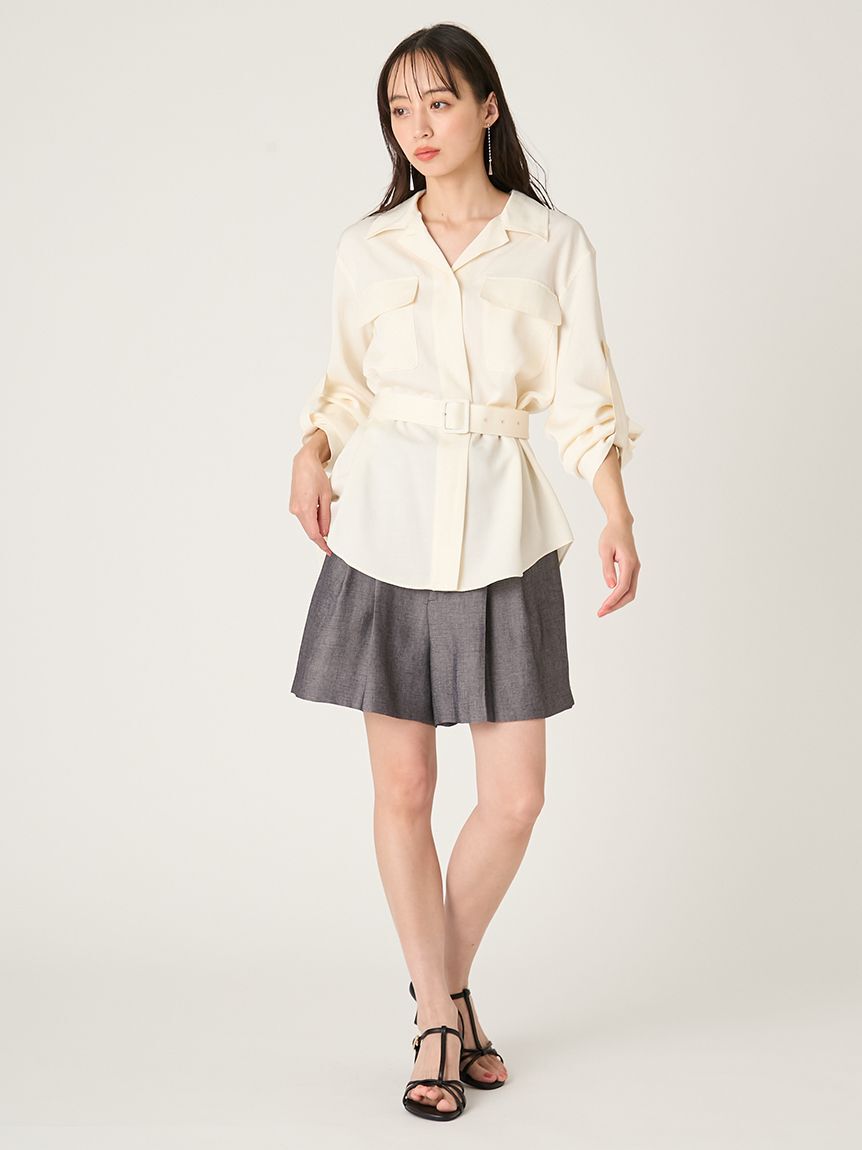 FRAY I.D「オープンカラーサファリシャツ」|シャツ・ブラウス|