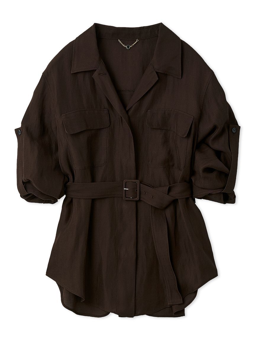 FRAY I.D「オープンカラーサファリシャツ」|シャツ・ブラウス|