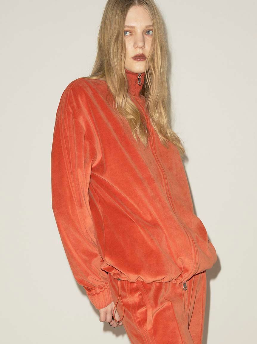 styling/「【セットアップ対応】ジップアップベロアブルゾン」|ブルゾン・スタジャン|