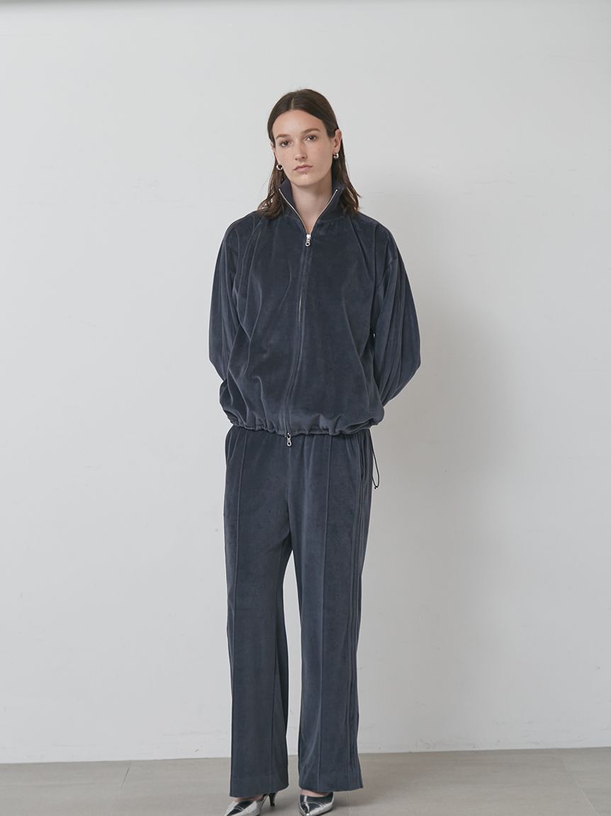 styling/「【セットアップ対応】ジップアップベロアブルゾン」|ブルゾン・スタジャン|