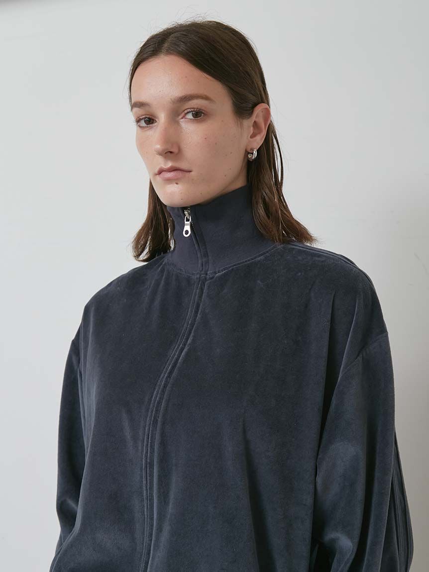 styling/「【セットアップ対応】ジップアップベロアブルゾン」|ブルゾン・スタジャン|