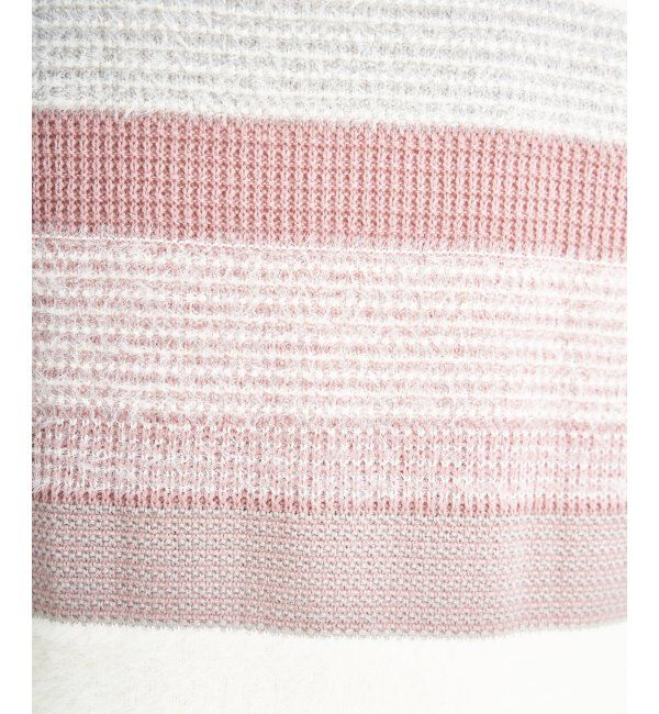 ikka「フェザー切り替えボーダーニットプルオーバー」|プルオーバー|