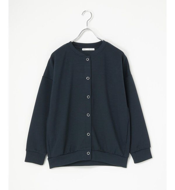 ikka「【洗濯機で洗える】ダンボールニットノーカラーカーディガン」|カーディガン|