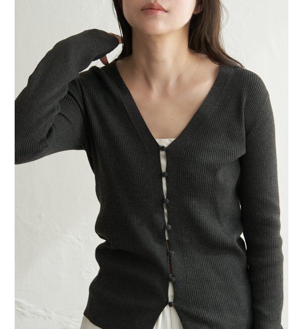 VENCE share style「ボタンアクセントVネックカーディガン」|カーディガン|