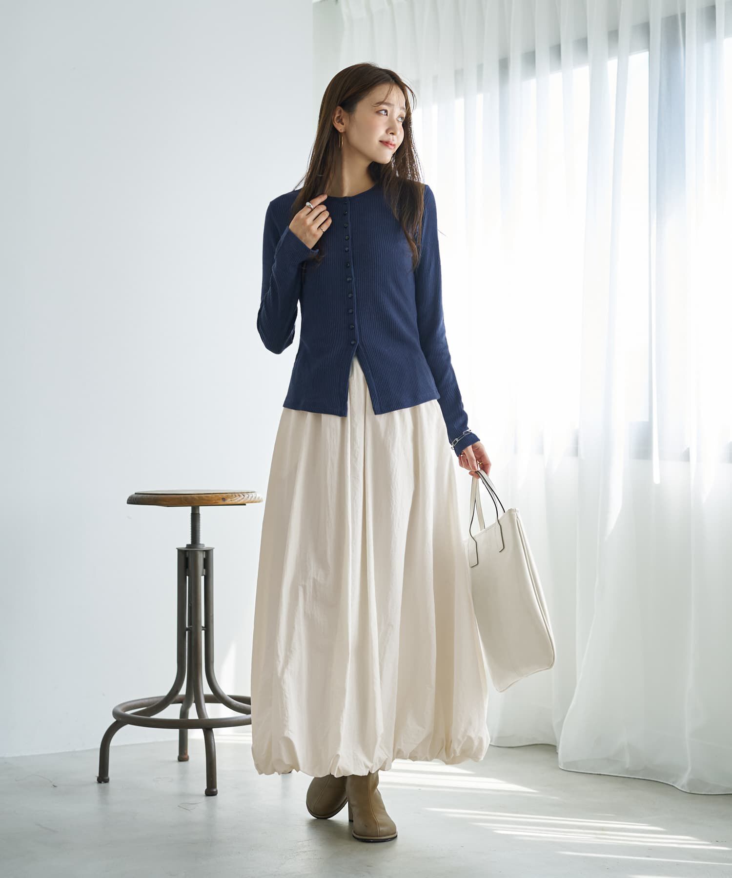 STYLE DELI「ボタンいっぱいリブカットソートップス」|Tシャツ・カットソー|