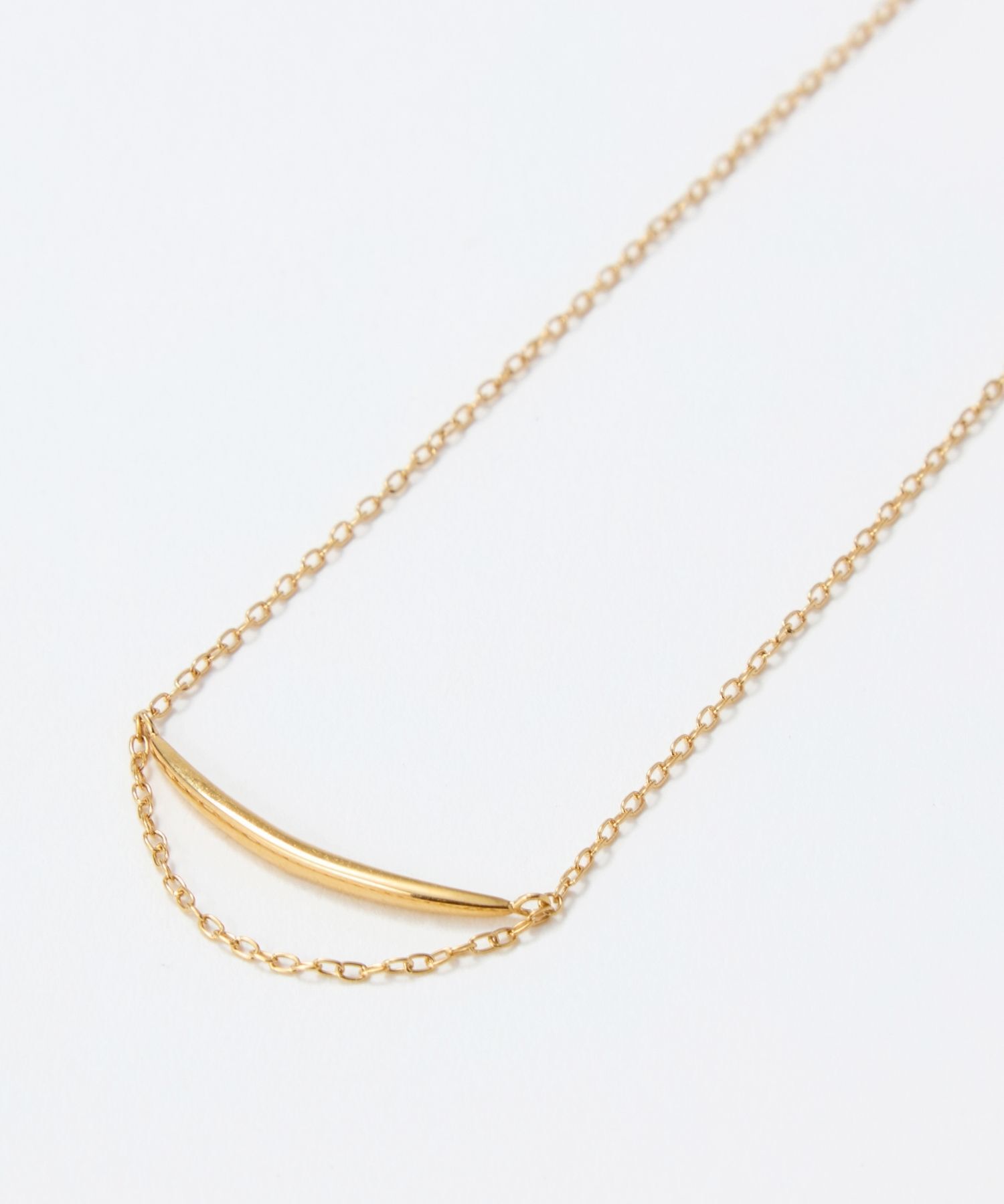 JUPITER「【SV】アーチラインムーンネックレス/金属アレルギー対応<全長約40cm(調整37cm)>」|ネックレス|