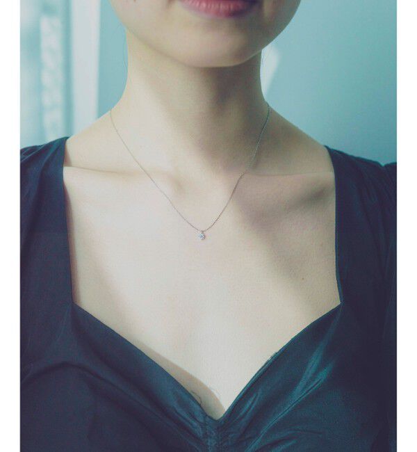 ete「PT900/850 ダイヤモンド 0.2ct ネックレス「ブライト」」|ネックレス|