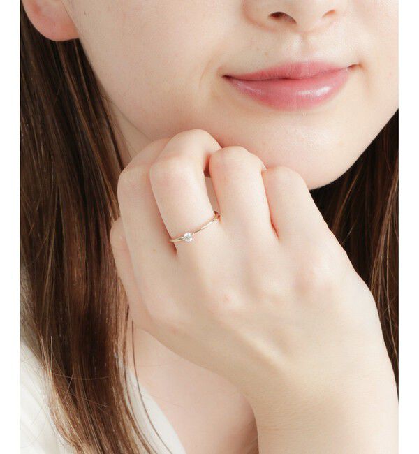 ete「K18 ダイヤモンド 0.1ct リング「ブライト」」|リング|