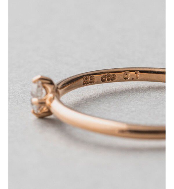 ete「K18 ダイヤモンド 0.1ct リング「ブライト」」|リング|