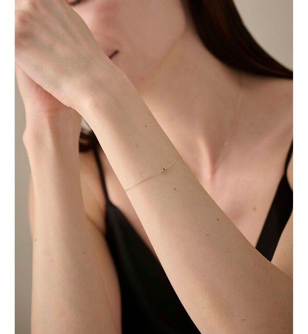 ete「K18YG フルール ブレスレット（誕生石 5・7・9月）」|ブレスレット・バングル|