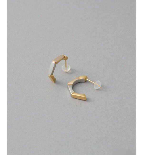 ete「[トリカラー] ボクシー フープピアス」|ピアス|