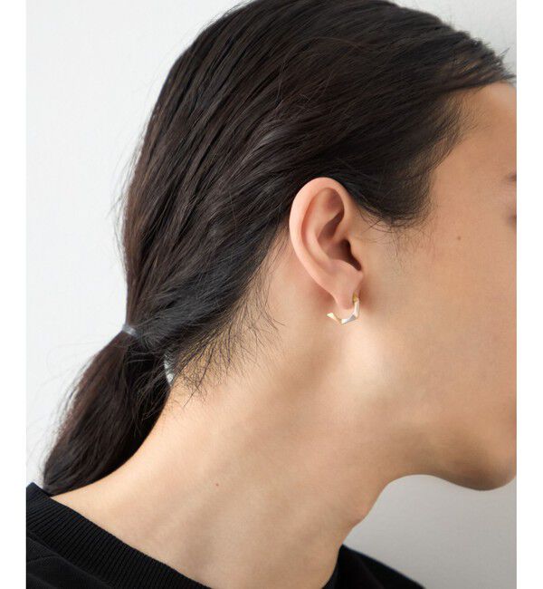 ete「[トリカラー] ボクシー フープピアス」|ピアス|