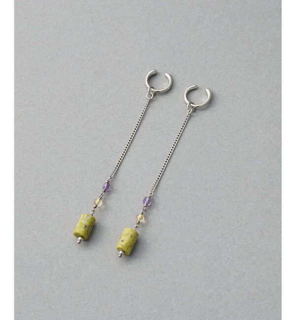 ete「ナチュラルストーン チューブカット イヤリング」|イヤリング|