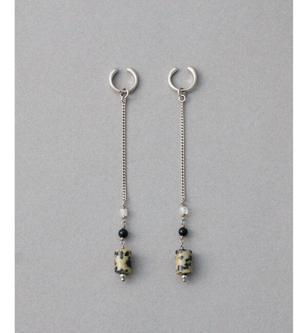 ete「ナチュラルストーン チューブカット イヤリング」|イヤリング|B