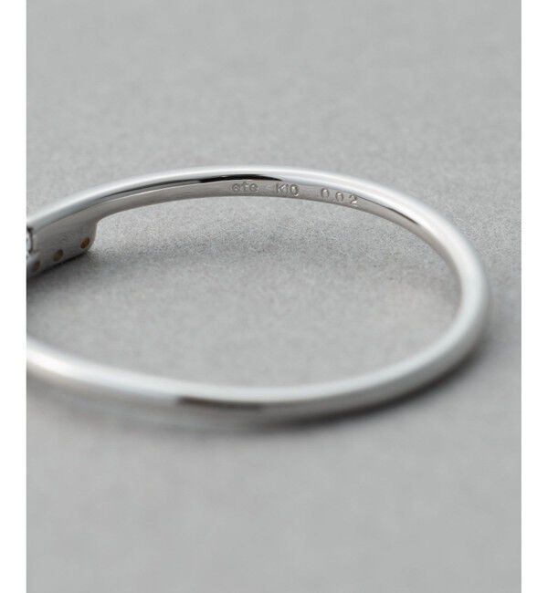 ete「[レイヤード] K10WG ダイヤモンド リング」|リング|