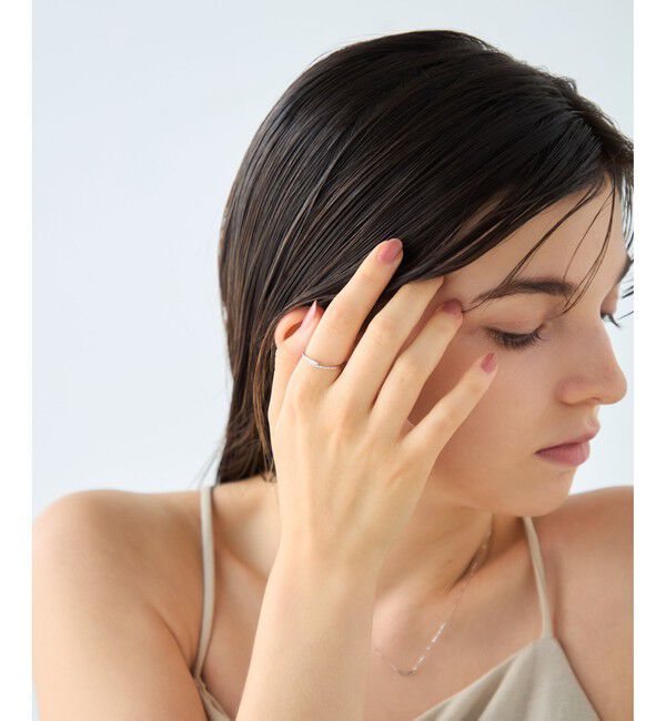 ete「[レイヤード] K10WG ダイヤモンド リング」|リング|