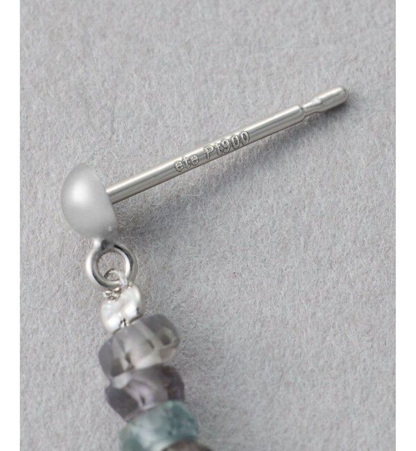 ete「[フォーチュン] PT900 マルチストーン フープピアス /Grace」|ピアス|