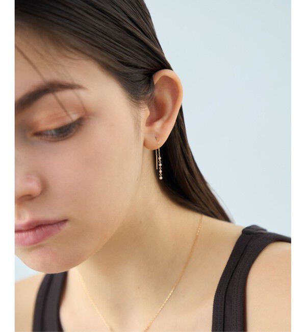 ete「[デュー] K18YG ダイヤモンド ピアス」|ピアス|