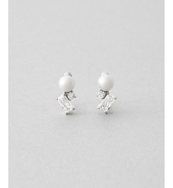 Jouete「イヤリング パール&times;ジルコニア」|イヤリング|プラチナム