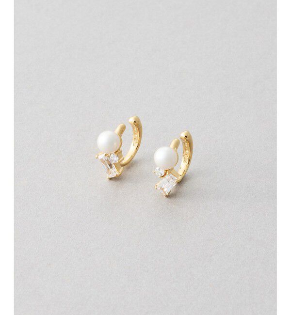 Jouete「イヤリング パール&times;ジルコニア」|イヤリング|