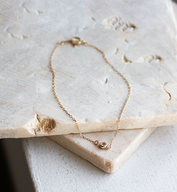  「ダイヤモンド 0.05ct ブレスレット | K10YG」|ブレスレット・バングル|