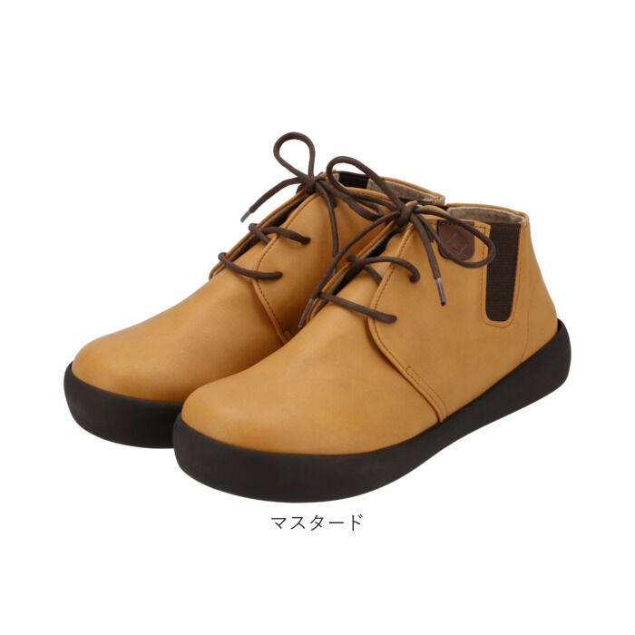 BACKYARD FAMILY「ショートブーツ レディース ぺたんこ 定番 ブーツ ショート レースアップ ローヒール」|ショートブーツ|