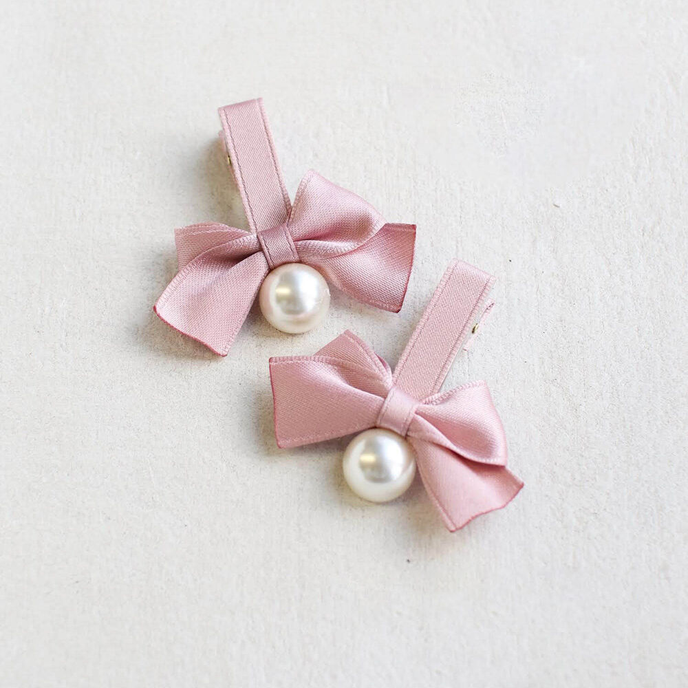 BACKYARD FAMILY「ヘアクリップ キッズ 2個セット 通販 ヘア クリップ 68522302 あいリボンヘアクリップ」|その他|ピンク1