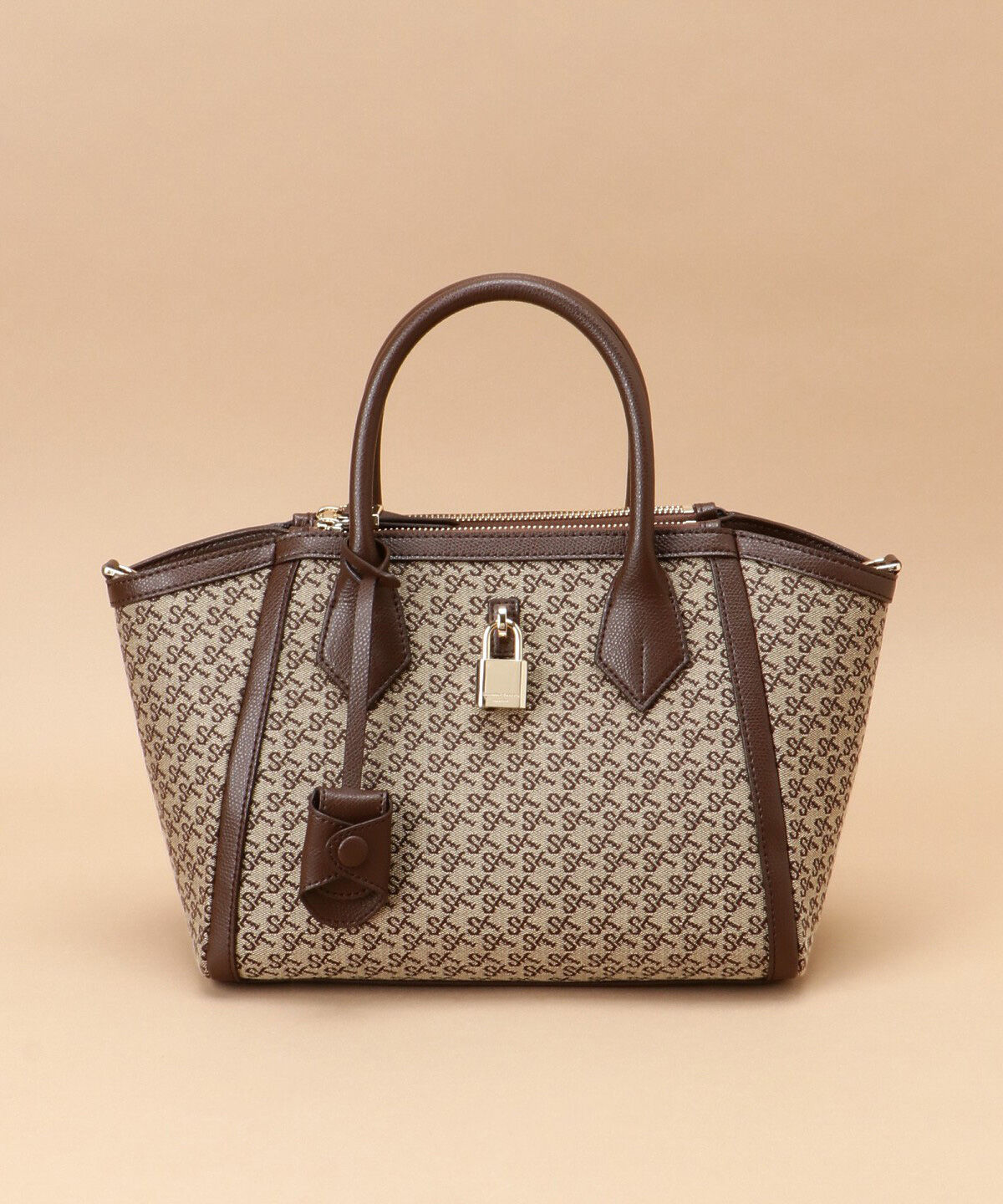 Samantha Thavasa「ST Jacquard サマンサアゼル」|ハンドバッグ|ブラウン