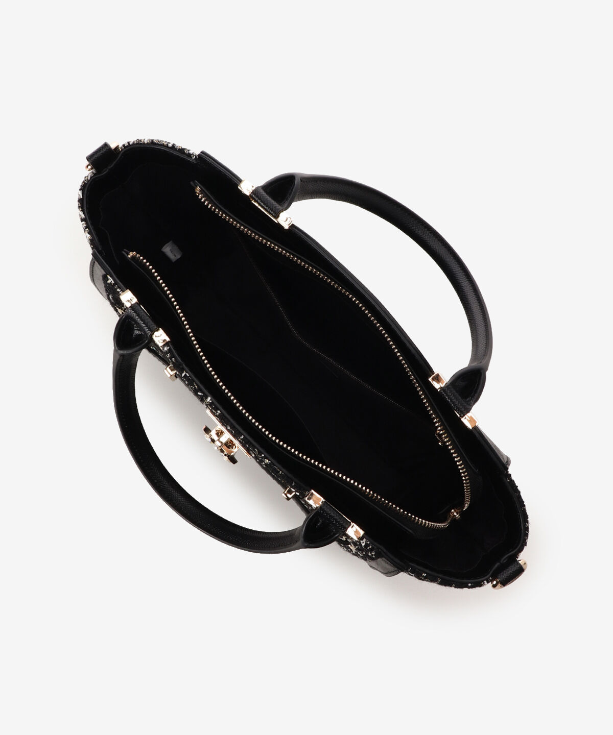 Samantha Vega「ツイードベルトビジューハンドバッグ」|ハンドバッグ|