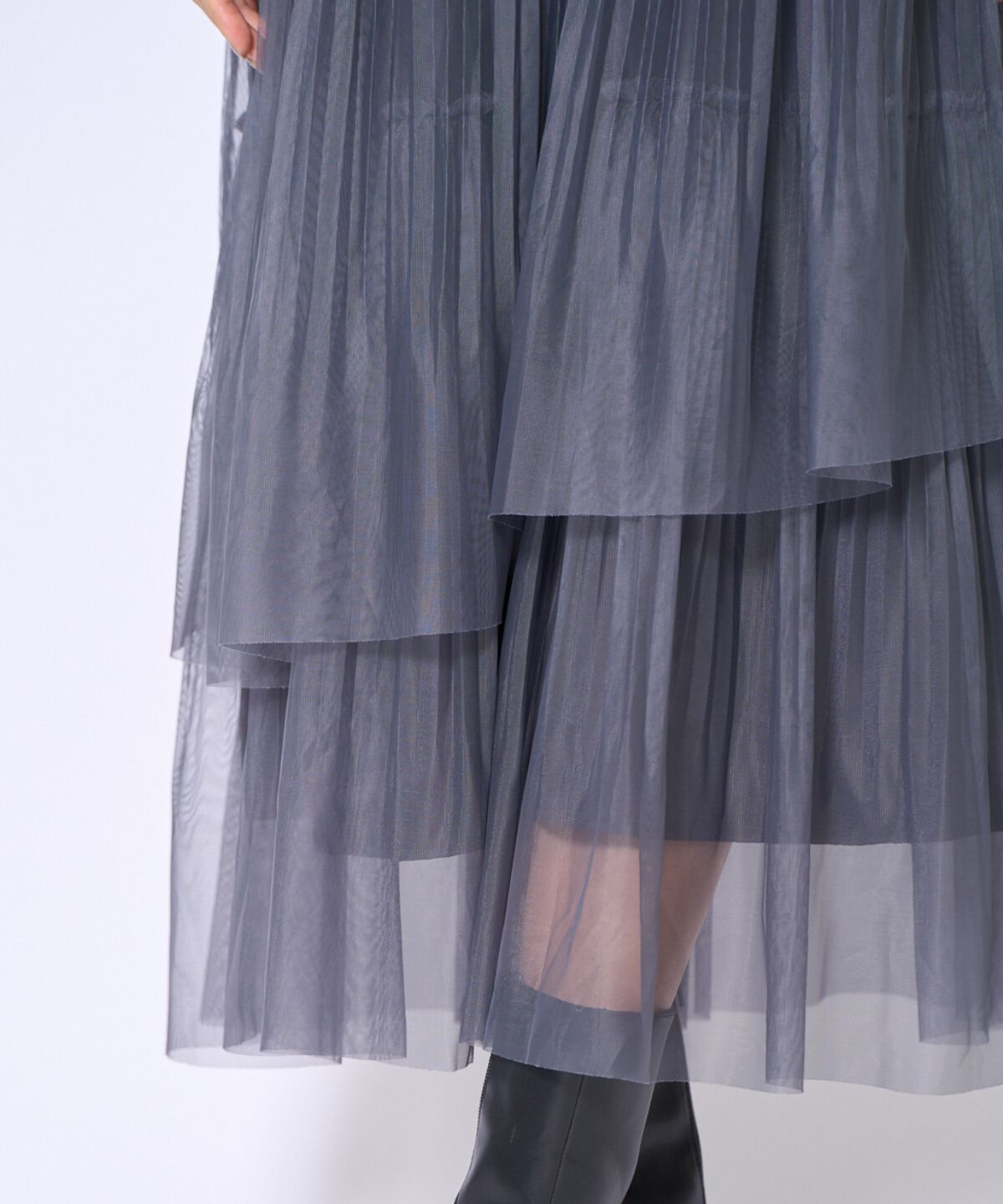 アンドクチュール「プリーツレイヤードワンピース」|ワンピース|