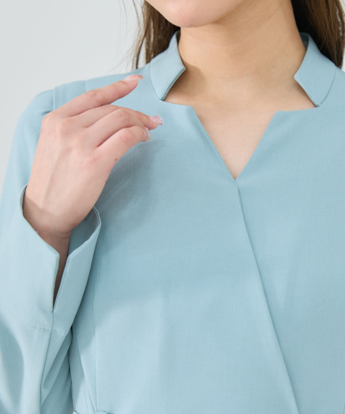 REDYAZEL「シャドウラメストライプカシュクールワンピース」|ワンピース|