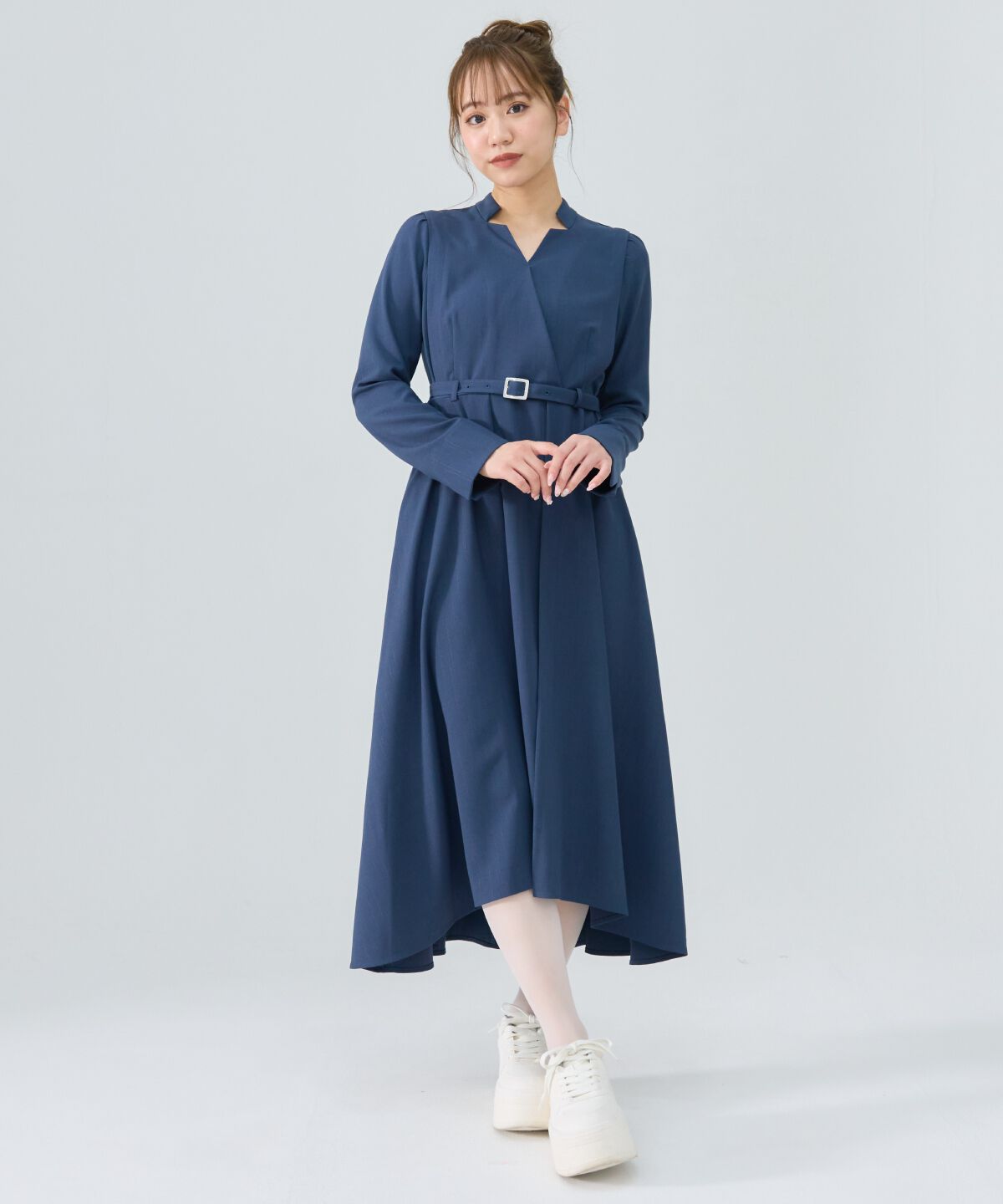 REDYAZEL「シャドウラメストライプカシュクールワンピース」|ワンピース|