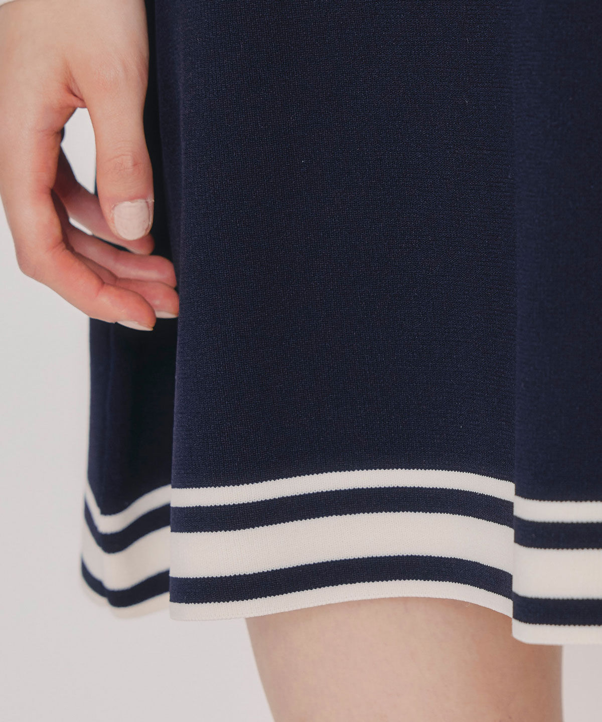 REDYAZEL「バイカラーポロニットミニワンピース」|ワンピース|