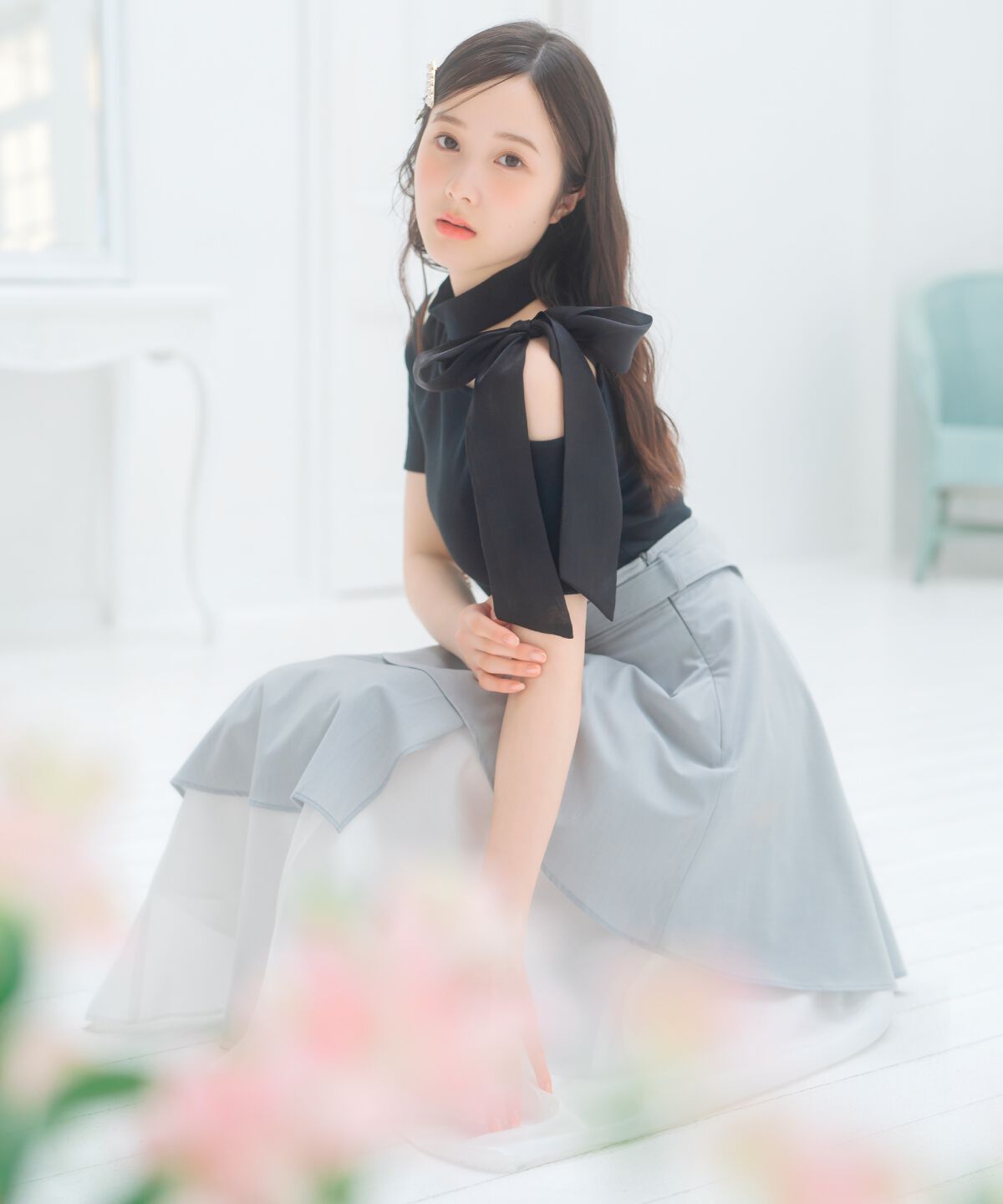 WILLSELECTION「ベルト付きアシメレイヤードスカート」|フレア|