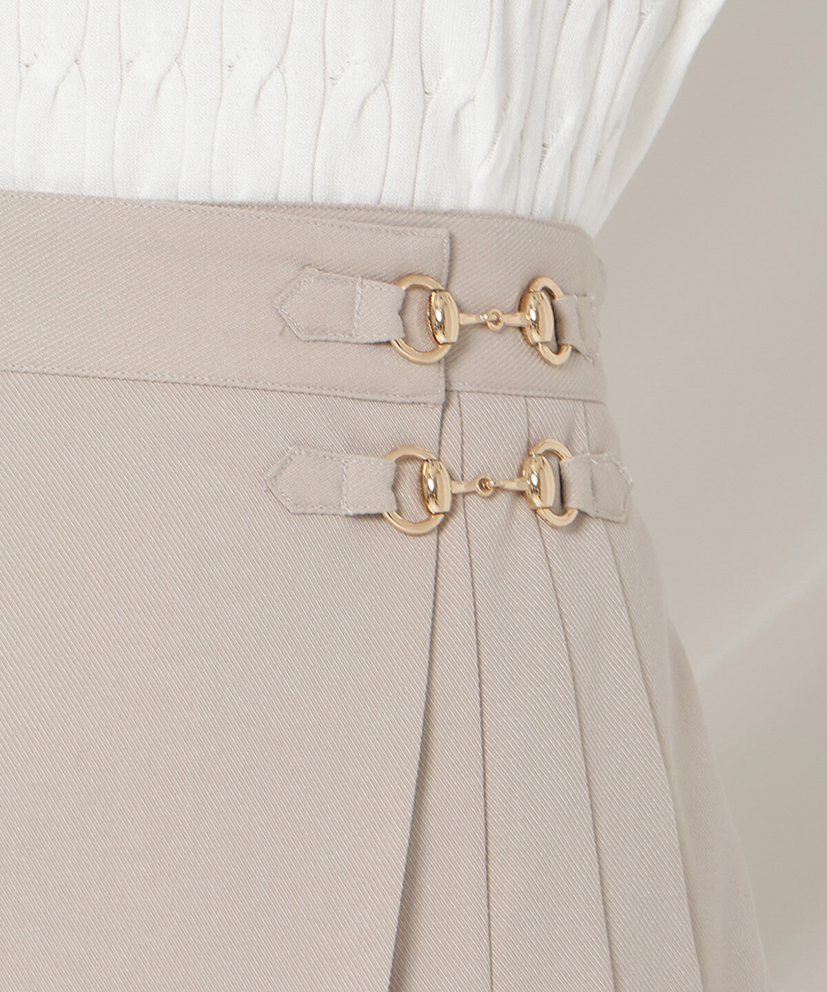 WILLSELECTION「ビットデザインプリーツミニスカパン」|フレア|