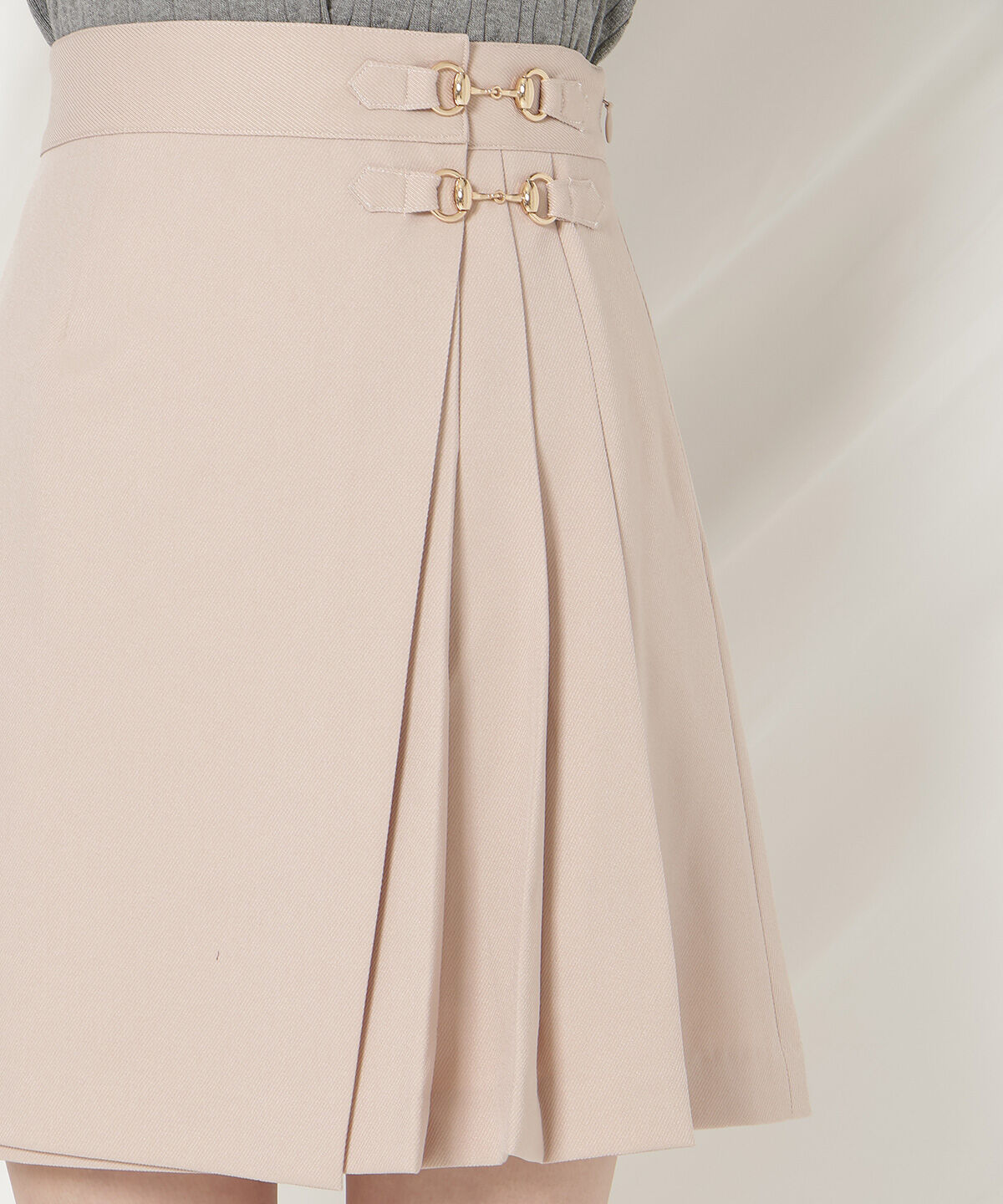 WILLSELECTION「ビットデザインプリーツミニスカパン」|フレア|