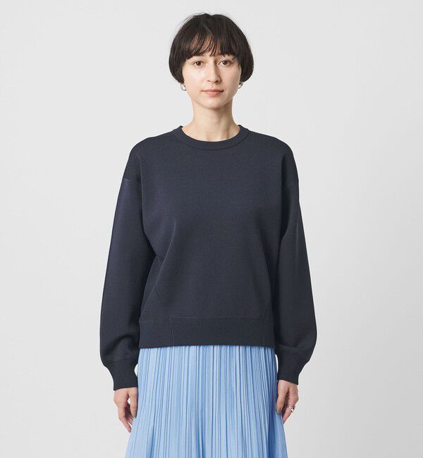 UNITED ARROWS「スウェットライク クルーネックニット ‐ウォッシャブル‐」|ニット・セーター|