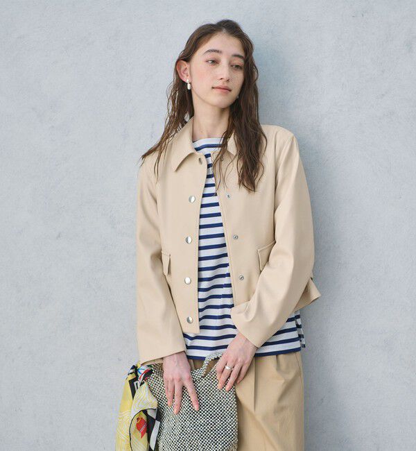 UNITED ARROWS「レザーライク ショートブルゾン」|ブルゾン・スタジャン|