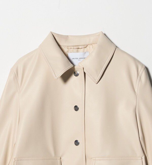 UNITED ARROWS「レザーライク ショートブルゾン」|ブルゾン・スタジャン|