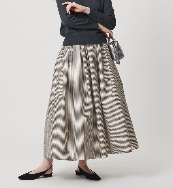 UNITED ARROWS「タフタ ボリューム ギャザースカート」|スカート|