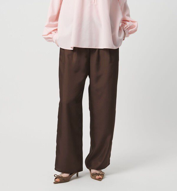 UNITED ARROWS「シルクライク イージーパンツ」|チノ|