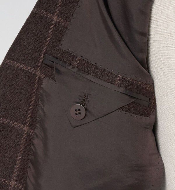 UNITED ARROWS「ブークレ ウィンドウペン シングル 3ボタン テーラードジャケット CーMODEL」|テーラードジャケット|