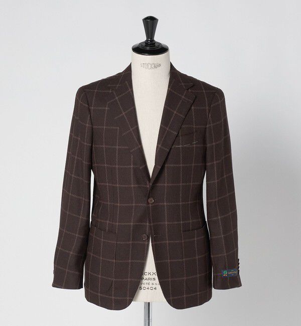 UNITED ARROWS「ブークレ ウィンドウペン シングル 3ボタン テーラードジャケット CーMODEL」|テーラードジャケット|