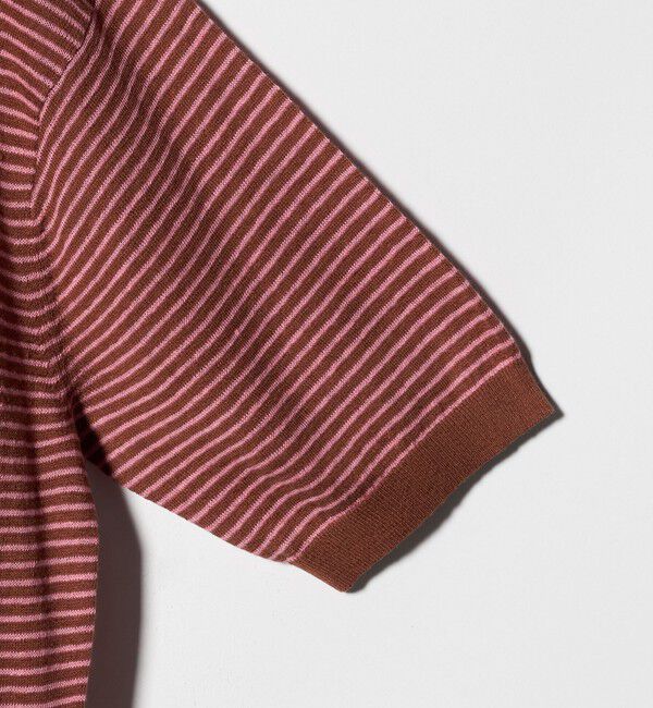 UNITED ARROWS「リネン/コットン ボーダー スキッパー ポロシャツ」|ポロシャツ|