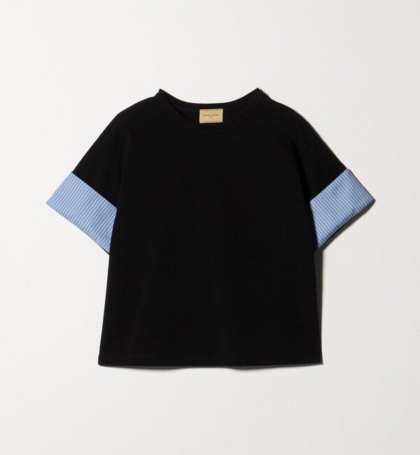 UNITED ARROWS「ターン アップ カットソー」|Tシャツ・カットソー|BLACK