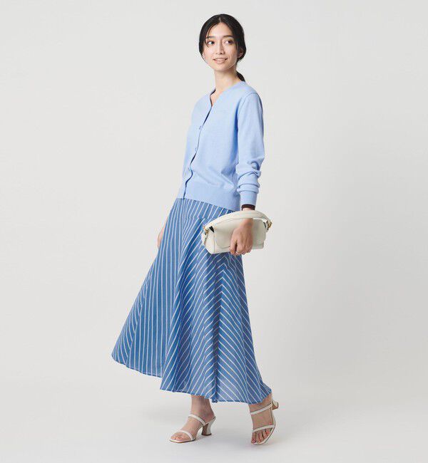 UNITED ARROWS「クリーン ストライプ マリンスカート」|フレア|