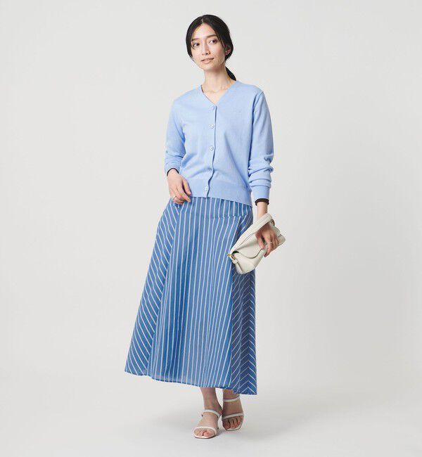 UNITED ARROWS「クリーン ストライプ マリンスカート」|フレア|